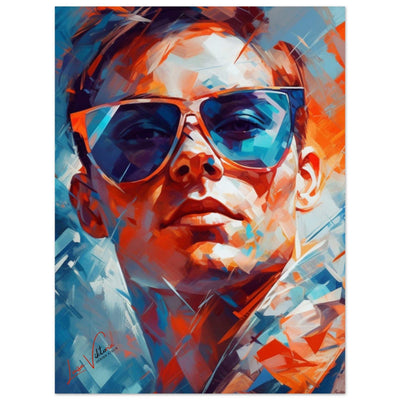Male portrait colorful poster art print Luisa-Viktoria
