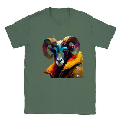 Unisex Trend Art Design T-Shirt. Aries with glasses. Luisa Viktoria