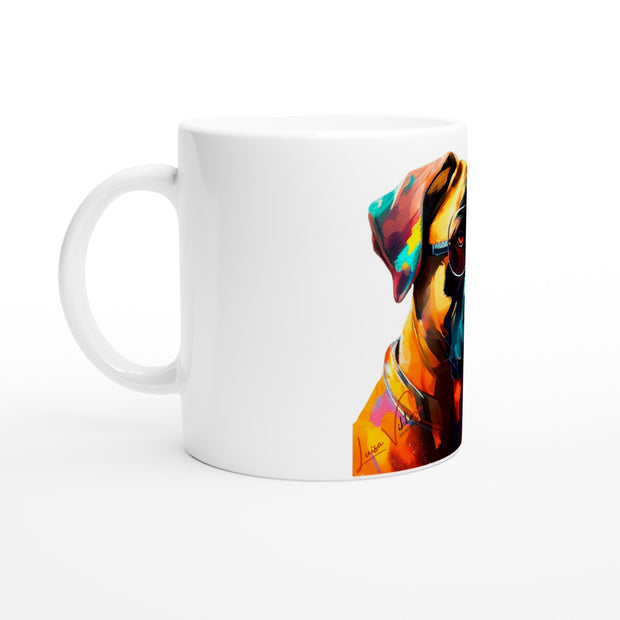Ceramic Mug 11oz, Dog Boxer, Design gift, by Luisa Viktoria