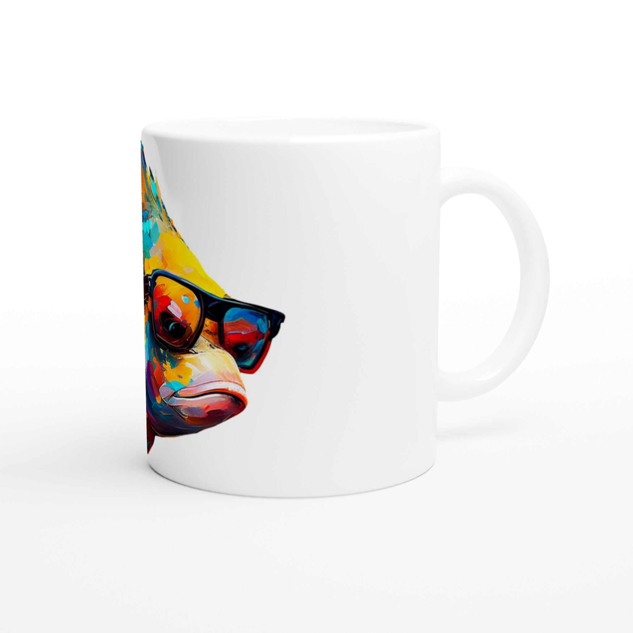 Ceramic Mug 11oz, Fish Bass, Design gift, by Luisa Viktoria