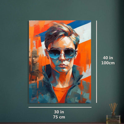 Cool guy colorful poster art print