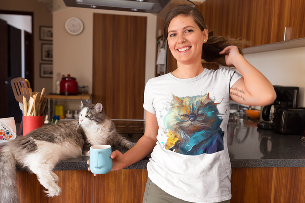Design T-Shirt. Persian cat. Luisa Viktoria