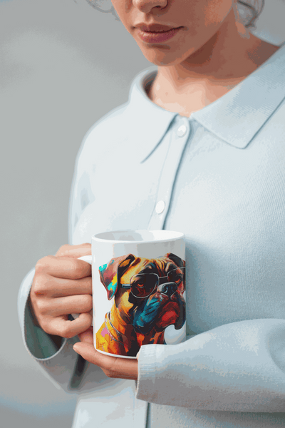 Boxer Dog ceramic coffee mug