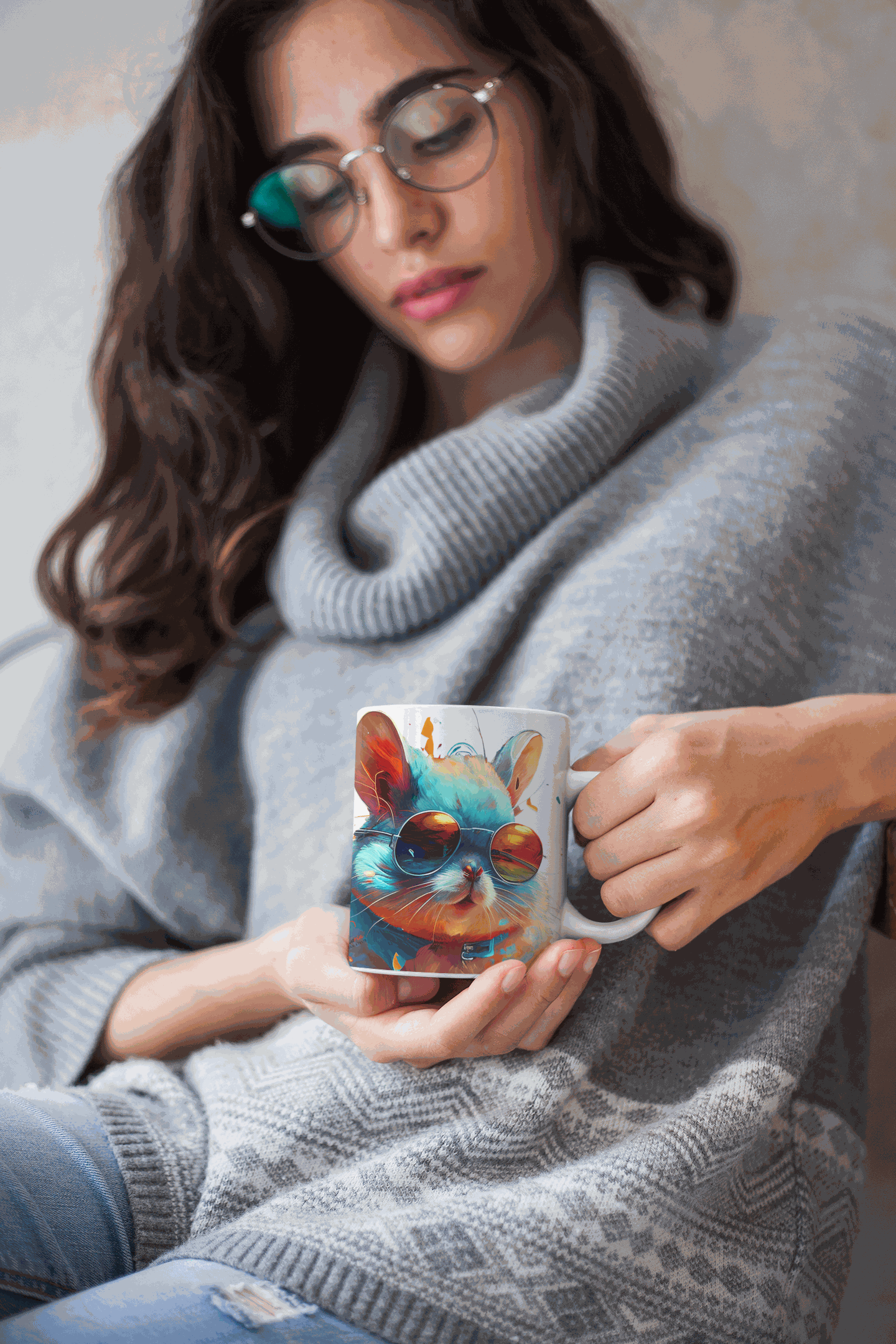 Chinchillas ceramic coffee mug