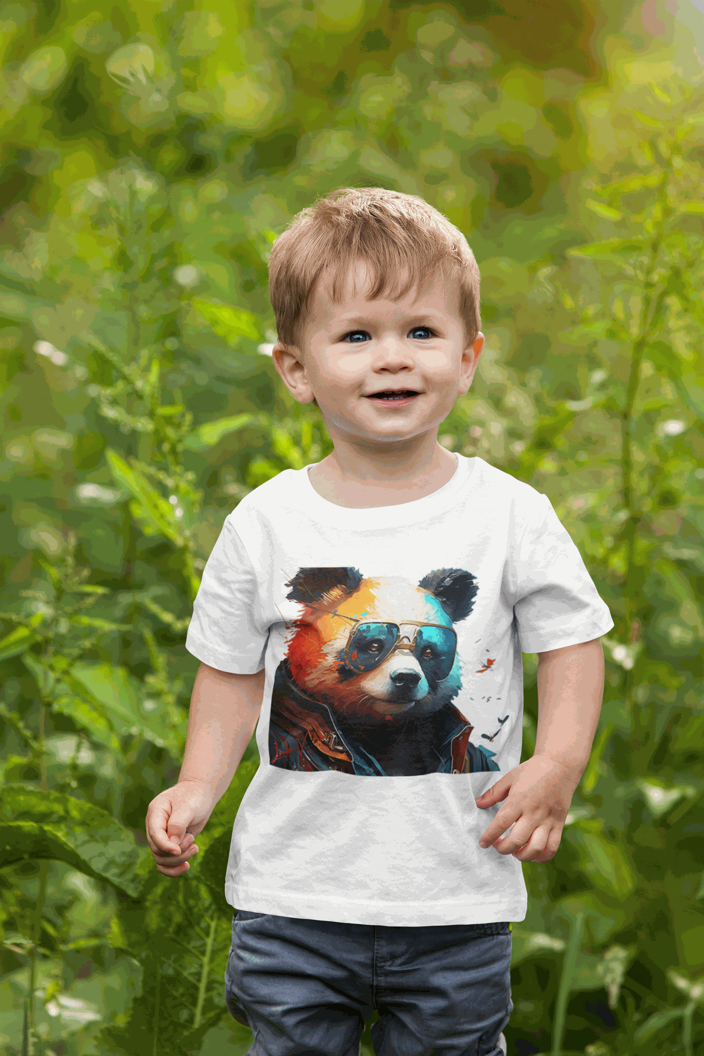 Panda with glasses Lifestyle Kids Animal T-Shirt