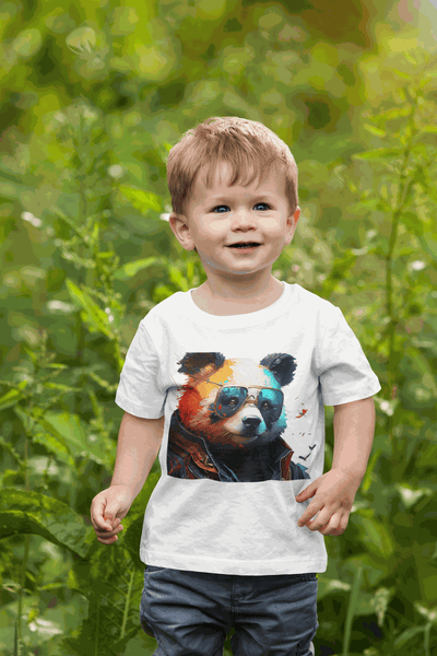 Panda with glasses Lifestyle Kids Animal T-Shirt