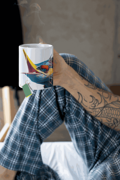 Swordfish ceramic coffee mug