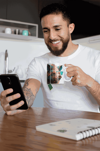 Wild Boar ceramic coffee mug and tea cup best gift | Luisa-Viktoria