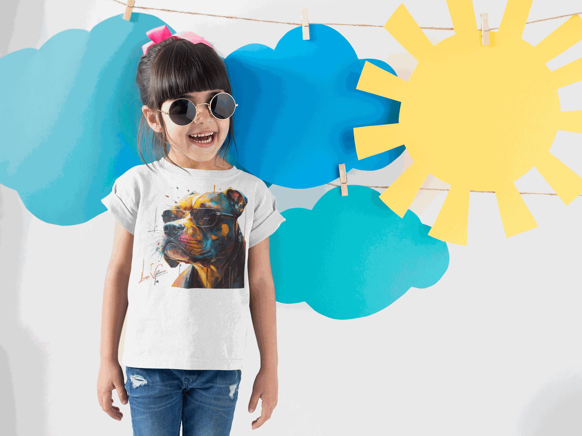 America pit bull Lifestyle Kids Animal T-Shirt
