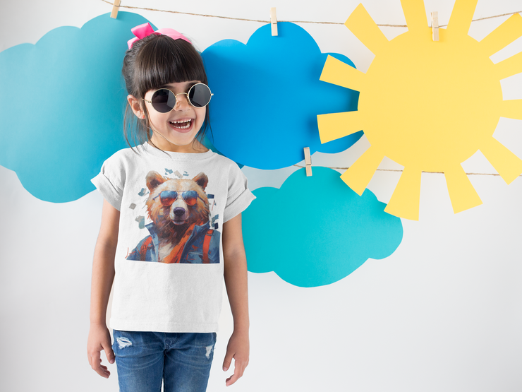 Cool Bear Kids T-Shirt for Sale by LY DESIGN