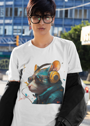 Design T-Shirt. Rat with glasses. Luisa Viktoria